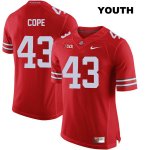 Youth NCAA Ohio State Buckeyes Robert Cope #43 College Stitched Authentic Nike Red Football Jersey RT20Y60BO